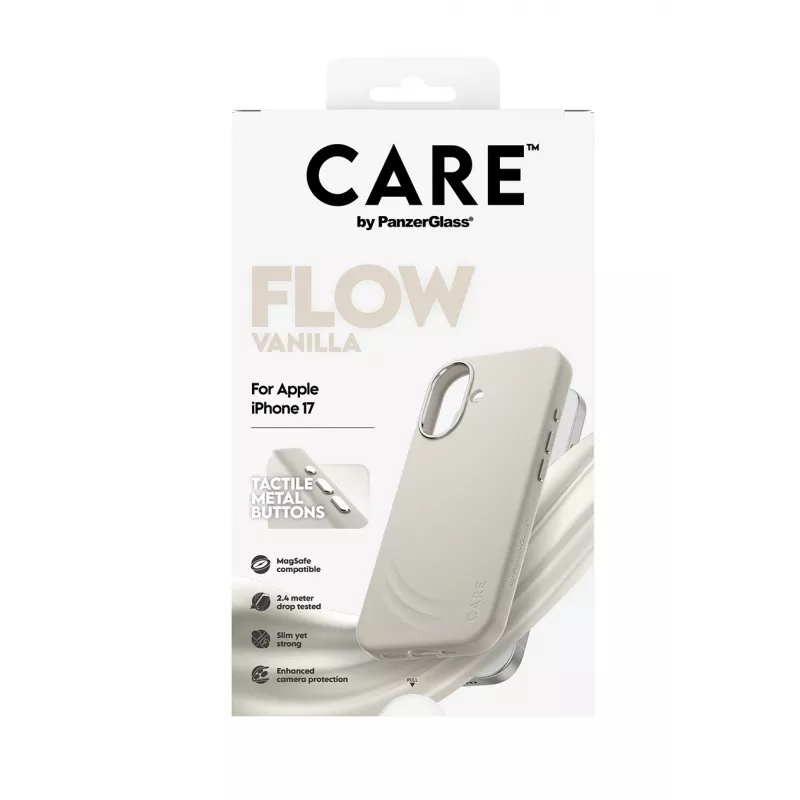 PanzerGlass CARE by ® Feature FLOW dėklas Vanilla su MagSafe iPhone 17