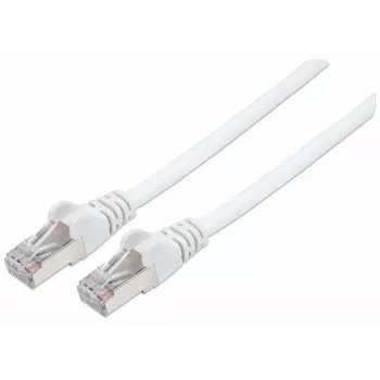 Intellinet tinklo kabelis, Cat7 laidas/Cat6A kištukai, 0,5 m, baltas, varis, S/FTP, LSOH/LSZH, PVC, RJ45, auksuoti kontaktai, nesipainiojanti apsauginė gembė, su apsaugine gembė, garantija visam laikui