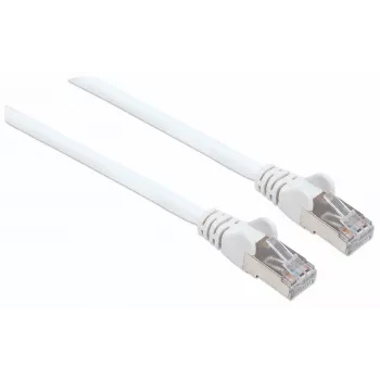 Intellinet tinklo kabelis, Cat7 laidas/Cat6A kištukai, 0,5 m, baltas, varis, S/FTP, LSOH/LSZH, PVC, RJ45, auksuoti kontaktai, nesipainiojanti apsauginė gembė, su apsaugine gembė, garantija visam laikui