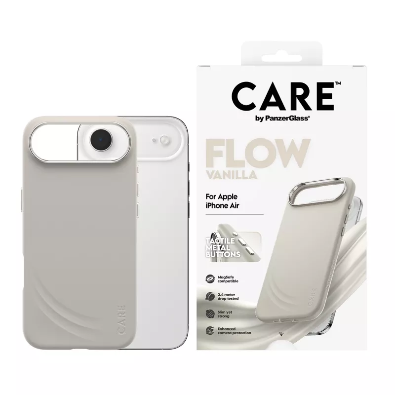 PanzerGlass CARE by Feature FLOW Case Vanilla su MagSafe, skirtas iPhone Air
