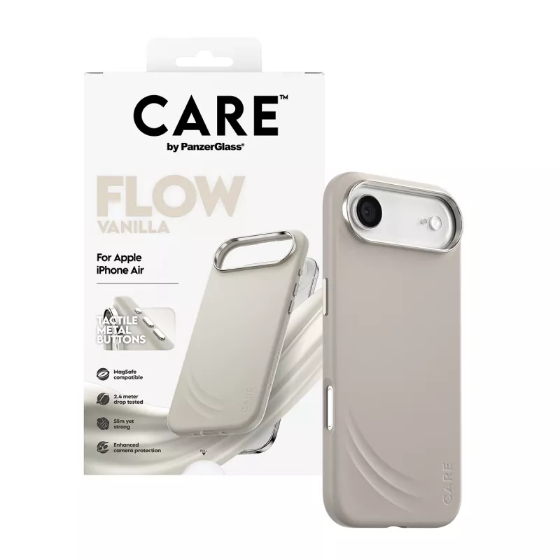 PanzerGlass CARE by Feature FLOW Case Vanilla su MagSafe, skirtas iPhone Air