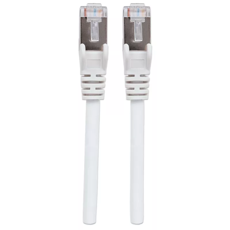 Intellinet tinklo komutacinis kabelis, Cat6, 1 m, baltas, varis, S/FTP, LSOH / LSZH, PVC, RJ45, paauksuoti kontaktai, neužkabinamas, su apsauga, garantija visam laikui