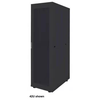 Intellinet 19 colių tinklo spinta – laisvai statoma (Basic), 36U, 600x1000 mm (plotis x gylis), juoda, plokščia pakuotė, maks. 600 kg, vieno taško durų užraktas, po vieną užraktą šoninėms panelėms, naudingasis gylis 123–773 mm, stovas, IP20 klasė, plieninė