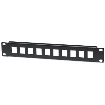 Intellinet Patch Panel, Blank, 10 inch, 1U, 10-Port, Juoda, Rack mounting, 1U, Juoda