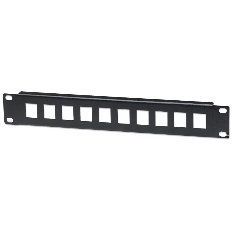 Intellinet Patch Panel, Blank, 10 inch, 1U, 10-Port, Juoda, Rack mounting, 1U, Juoda