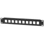 Intellinet Patch Panel, Blank, 10 inch, 1U, 10-Port, Juoda, Rack mounting, 1U, Juoda