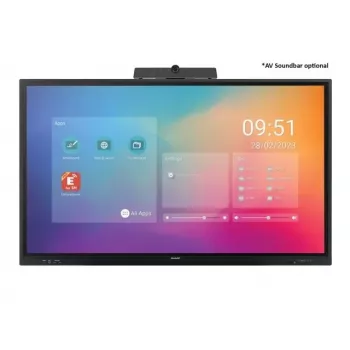 Sharp PN-LC862 Skaitmeninės iškabos plokščiaekranis 2,18 m (86 colių) LCD Wi-Fi 450 cd/m² 4K Ultra HD Juoda Jutiklinis ekranas Integruotas procesorius Android 11 16/7