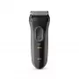 Braun Series 3 Series 3000 Skutimosi mašinėlė, Folijinė skutimosi mašinėlė, Juoda, 2 SensoFoil, LED, Maitinimas, AC/Baterija