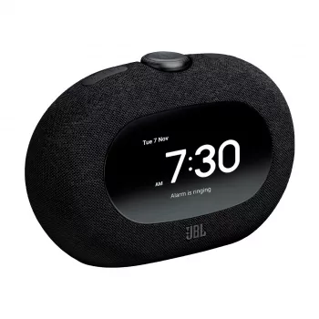 Laikrodis radijas JBL HORIZON 3 — DAB/DAB+/FM, 5 W RMS, 65–20000 Hz, LCD ekranas, sukamasis garsumo reguliatorius, juodas
