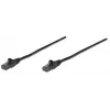 Intellinet tinklo kabelis, Cat6, 10 m, juodas, CCA, U/UTP, PVC, RJ45, paauksuoti kontaktai, bekliūtis, su apsauginiu gaubteliu, garantija visam laikui
