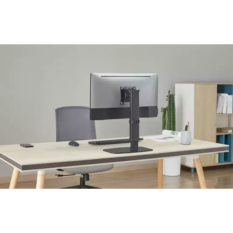 Equip 17 colių–32 colių laisvai pastatomas monitoriaus stovas, juodas, 8 kg talpa
