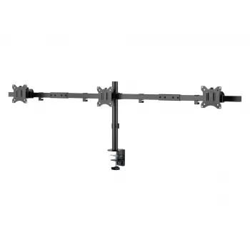 Equip 17 inch–32 inch lankstus trigubo monitoriaus stalinis laikiklis su spaustuvu/prakišamąja jungtimi, 21 kg