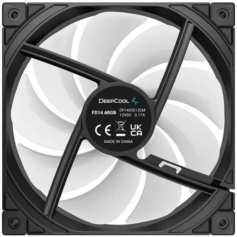 Korpuso ventiliatorius DeepCool FD14 ARGB 140mm juodas 140x140x25