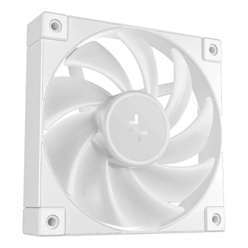 12 cm DeepCool FD12 ARGB kompiuterio korpuso ventiliatorius, baltas, 400–2050 RPM, hidraulinis guolis