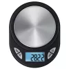 Elektroninės virtuvinės svarstyklės Xavax Jewel Juoda Oval – maks. 0,5 kg, tikslumas 0,1 g, CR2032 baterija, 130×100×15 mm