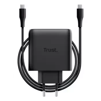Trust Maxo 65W USB-C GaN įkroviklis, vidaus kintamoji srovė, nešiojamiesiems kompiuteriams, išmaniesiems telefonams, planšetėms