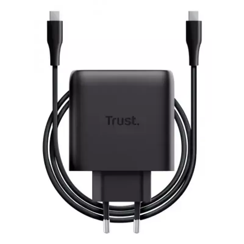 Trust Maxo 65W USB-C GaN įkroviklis, vidaus kintamoji srovė, nešiojamiesiems kompiuteriams, išmaniesiems telefonams, planšetėms