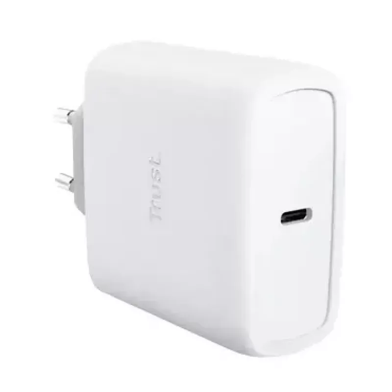 Kroviklis Trust Maxo 65W USB-C GaN kroviklis Vidaus kintamoji srovė Nešiojamasis kompiuteris Išmanusis telefonas Planšetinis kompiuteris