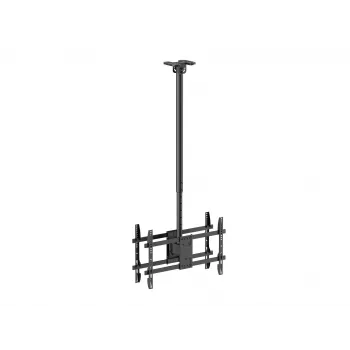 Lubinis laikiklis dviem ekranams, 43–86 colių, EQUIP, pakreipimas -20–5°, pasukimas ±180°, VESA 200x200–600x400, maks. apkrova 100 kg, juodas