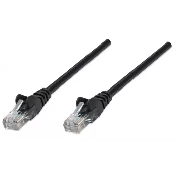 Intellinet tinklo komutacinis kabelis, Cat6A, 0,25 m, juodas, varis, S/FTP, LSOH / LSZH, PVC, RJ45, auksuoti kontaktai, nesikabinantis, su apsauginiu gaubteliu, garantija visam eksploatavimo laikui