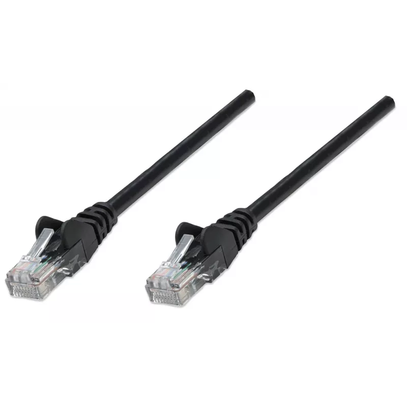 Intellinet tinklo komutacinis kabelis, Cat6A, 0,25 m, juodas, varis, S/FTP, LSOH / LSZH, PVC, RJ45, auksuoti kontaktai, nesikabinantis, su apsauginiu gaubteliu, garantija visam eksploatavimo laikui