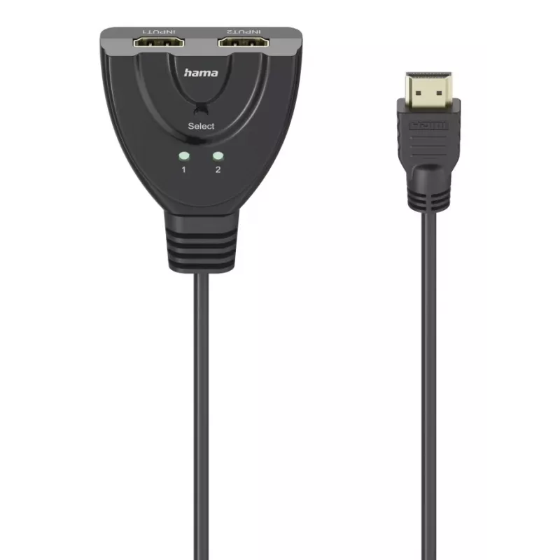 Hama 4K HDMI 2x1 perjungimo jungiklis, 2x HDMI lizdas - 1x HDMI kištukas