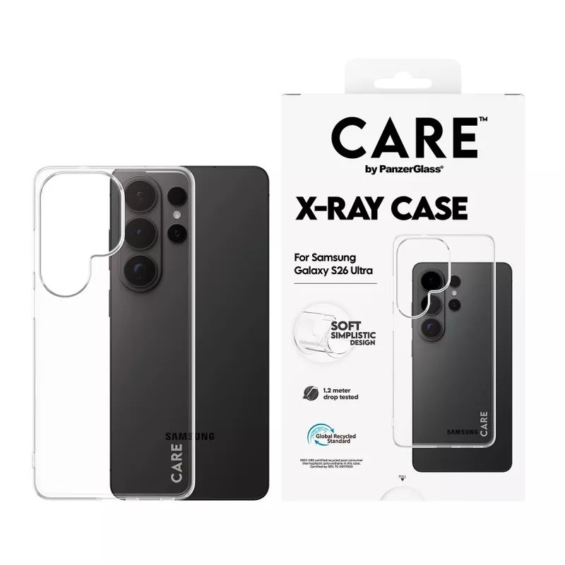 Apsauginis PanzerGlass CARE X-Ray dėklas, skirtas Samsung Galaxy S26 Ultra (CR28792) – permatomas apsauginis telefono dėklas