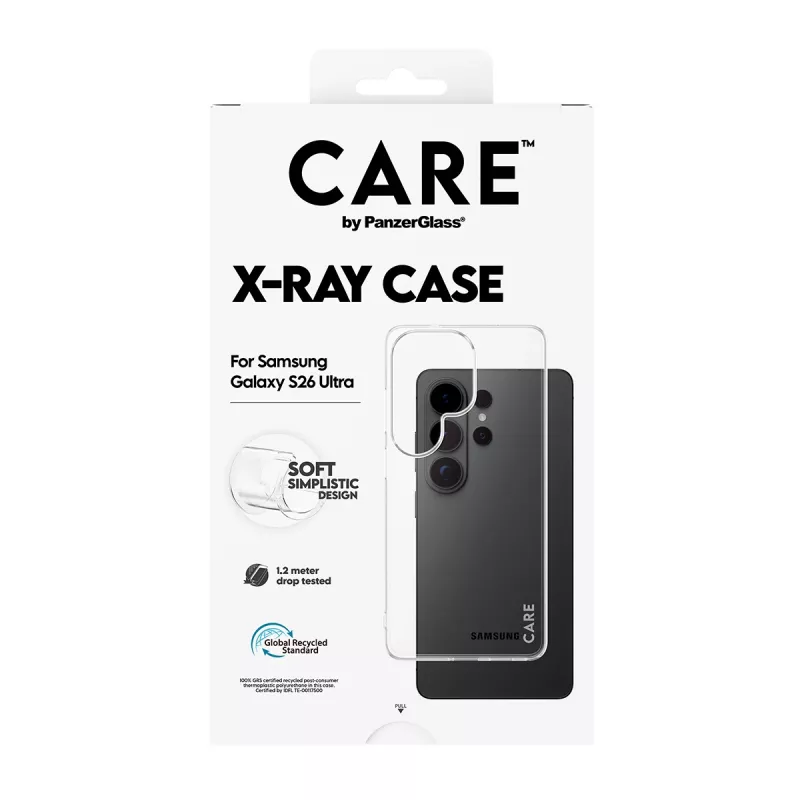 Apsauginis PanzerGlass CARE X-Ray dėklas, skirtas Samsung Galaxy S26 Ultra (CR28792) – permatomas apsauginis telefono dėklas
