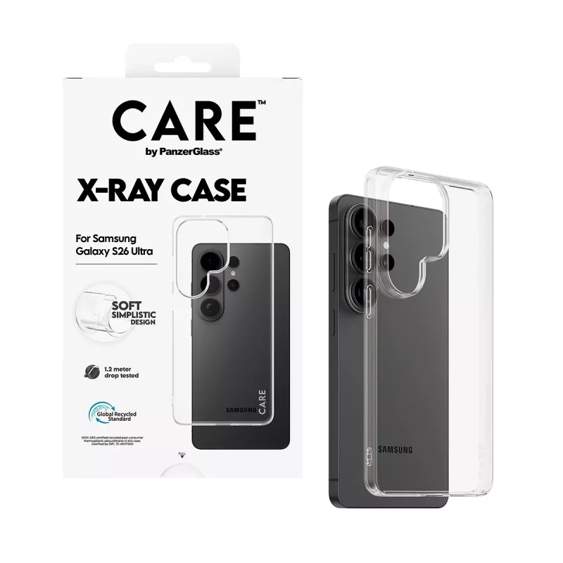 Apsauginis PanzerGlass CARE X-Ray dėklas, skirtas Samsung Galaxy S26 Ultra (CR28792) – permatomas apsauginis telefono dėklas