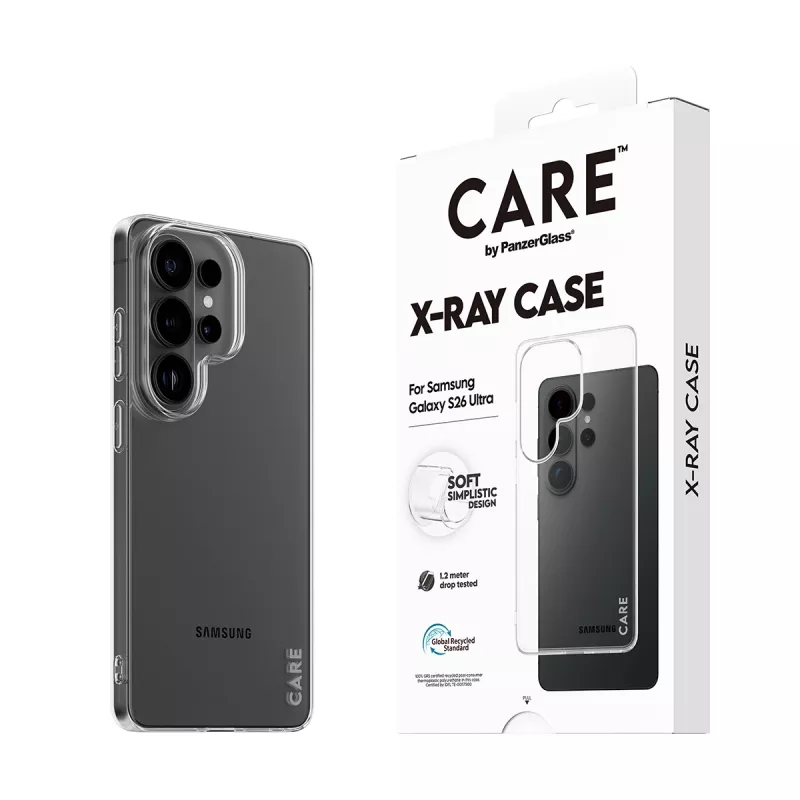 Apsauginis PanzerGlass CARE X-Ray dėklas, skirtas Samsung Galaxy S26 Ultra (CR28792) – permatomas apsauginis telefono dėklas