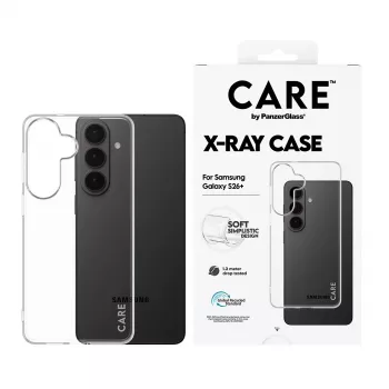 Apsauginis PanzerGlass CARE X-Ray dėklas Samsung Galaxy S26+ (CR41489) — skaidrus apsauginis telefono dėklas