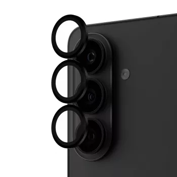 PanzerGlass Hoops kameros objektyvo apsauga juoda, skirta Samsung Galaxy S26 / S26+ — grūdintas stiklas ir silikonas, atspari įbrėžimams ir smūgiams