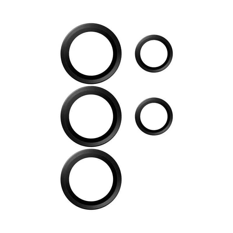Kameros objektyvo apsauga PanzerGlass Hoops, skirta Samsung Galaxy S26 Ultra — Grūdintas stiklas, silikonas, juoda