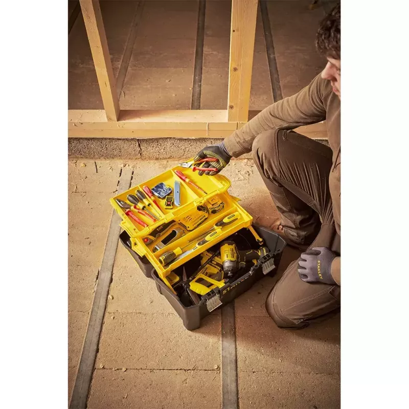 Kietas lagaminas Stanley STST83397-1 Plastikinis 22 kg Juodas, geltonas