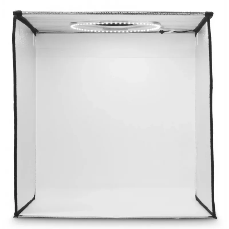 Mini foto studija HAMA sulankstoma dėžė su LED žiedine lempa 50×50 cm, modelis 00004664