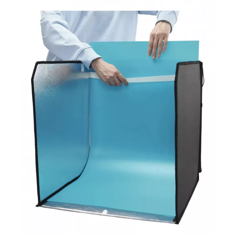 Mini foto studija HAMA sulankstoma dėžė su LED žiedine lempa 50×50 cm, modelis 00004664