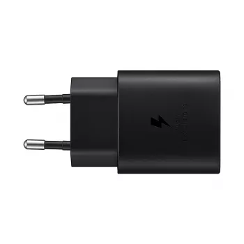 Sieninis įkroviklis Samsung EP-TA800XBEGEU 25 W USB-C greitas įkrovimas, kompaktiškas kintamosios srovės adapteris