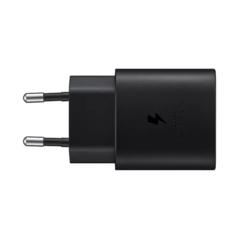 Sieninis įkroviklis Samsung EP-TA800XBEGEU 25 W USB-C greitas įkrovimas, kompaktiškas kintamosios srovės adapteris