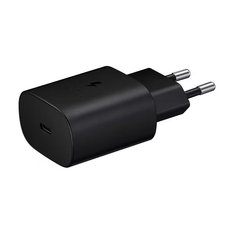 Sieninis įkroviklis Samsung EP-TA800XBEGEU 25 W USB-C greitas įkrovimas, kompaktiškas kintamosios srovės adapteris