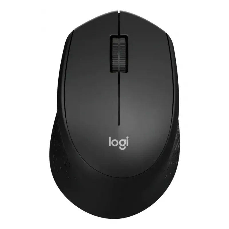 Logitech pelė M330 SILENT PLUS — RF belaidė, dešiniarankė, 1000 DPI, 3 mygtukai, slinkties ratukas, juoda, maitinamas baterijomis