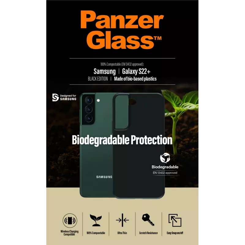 Cover PanzerGlass Samsung Galaxy S22 Plus Juoda Biodegradable
