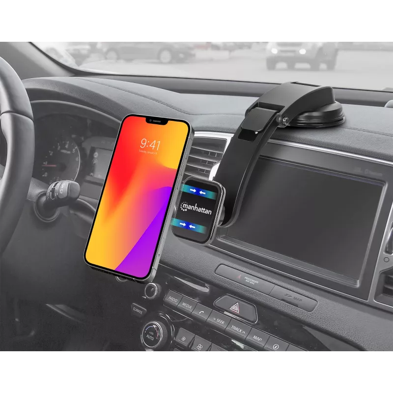 Manhattan Universal Car Dashboard Mount with Magnetic Phone Holder for Smartphones, Horizontal or Vertical Use, Juoda, Three Year Warranty
