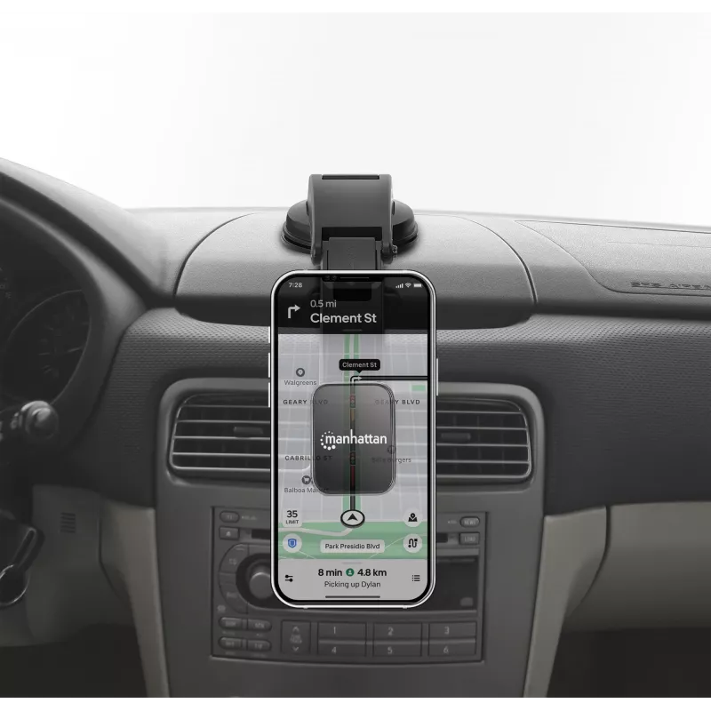 Manhattan Universal Car Dashboard Mount with Magnetic Phone Holder for Smartphones, Horizontal or Vertical Use, Juoda, Three Year Warranty