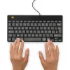 R-Go Tools Ergonominė klaviatūra R-Go Compact Break, kompaktiška klaviatūra su pertraukų programine įranga, AZERTY (BE), laidinė, juoda
