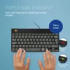 R-Go Tools Ergonominė klaviatūra R-Go Compact Break, kompaktiška klaviatūra su pertraukų programine įranga, AZERTY (BE), laidinė, juoda