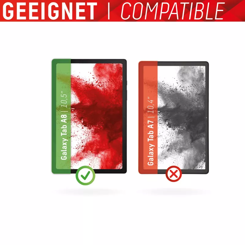 Displex Tablet Glass (9H) for Samsung Galaxy Tab A8, Eco Mounting Frame, nedūžtantis, itin plonas, nematomas