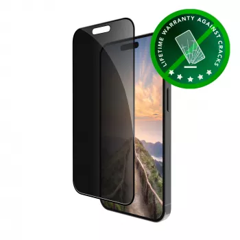 Ekrano apsauga d bramante eco-shield privatumo, skirta Apple iPhone 17 / 16 Pro, juoda, 1 vnt.
