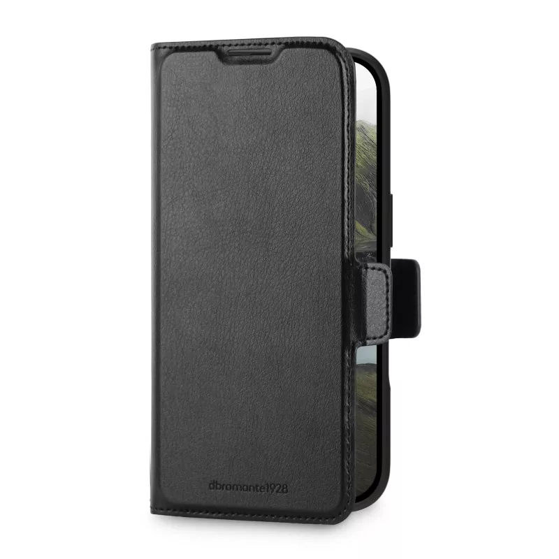 dbramante1928 Flip dėklas iPhone 17 (6.7 colio) Oslo Pro MS — 17 cm ekranas, juodas, 3 kortelių kišenės