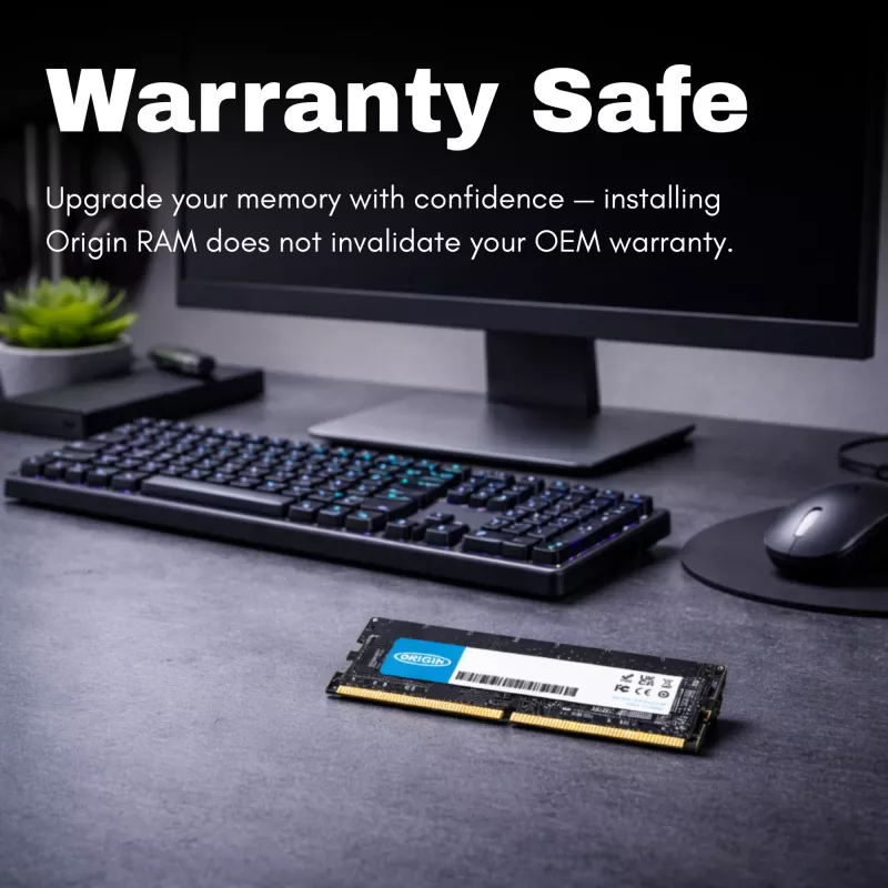 Origin Storage 32 GB DDR4 3200 MHz UDIMM 2Rx8 Non-ECC 1.2 V, 32 GB, 1 x 32 GB, DDR4, 3200 MHz, 288 kontaktų DIMM