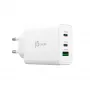 j5create JUP3365E-EN 65W GaN USB-C® 3 prievadų įkroviklis, vidaus, kintamoji srovė, baltas